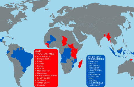 World Map of MAF programmes