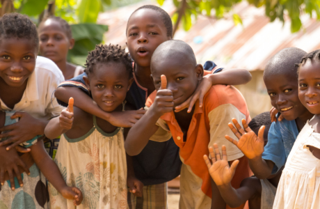 Children in Maryland County, Liberia, an area MAF serves with flights